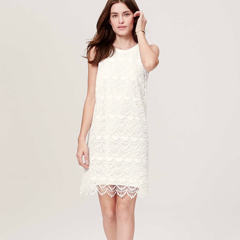 Ann Taylor LOFT | Petite Scallop Lace Dress NWT